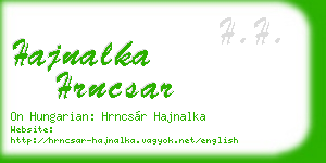 hajnalka hrncsar business card